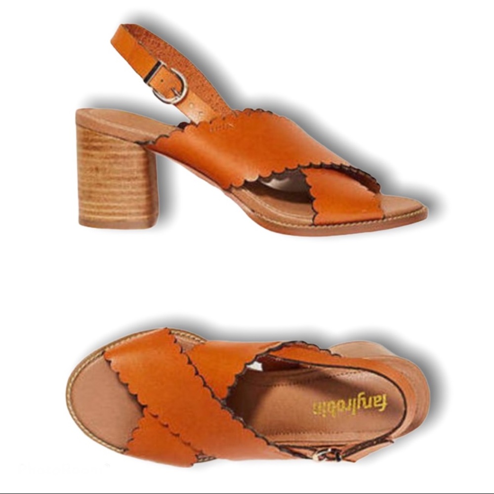Farylrobin Scalloped slingback heels
